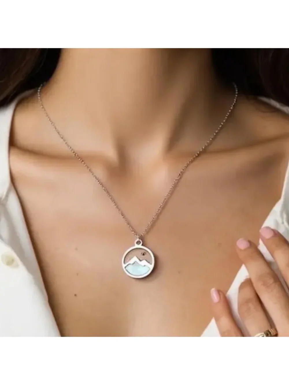 Mustard Seed Mountain Pendant Necklace With Chain NIP Matthew 17:20 Faith-Inspi